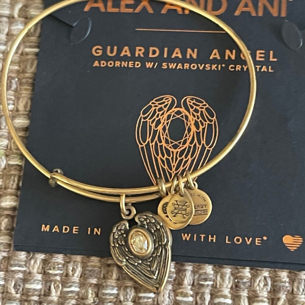 Alex and Ani gold bangle Guardian Angel bracelet
